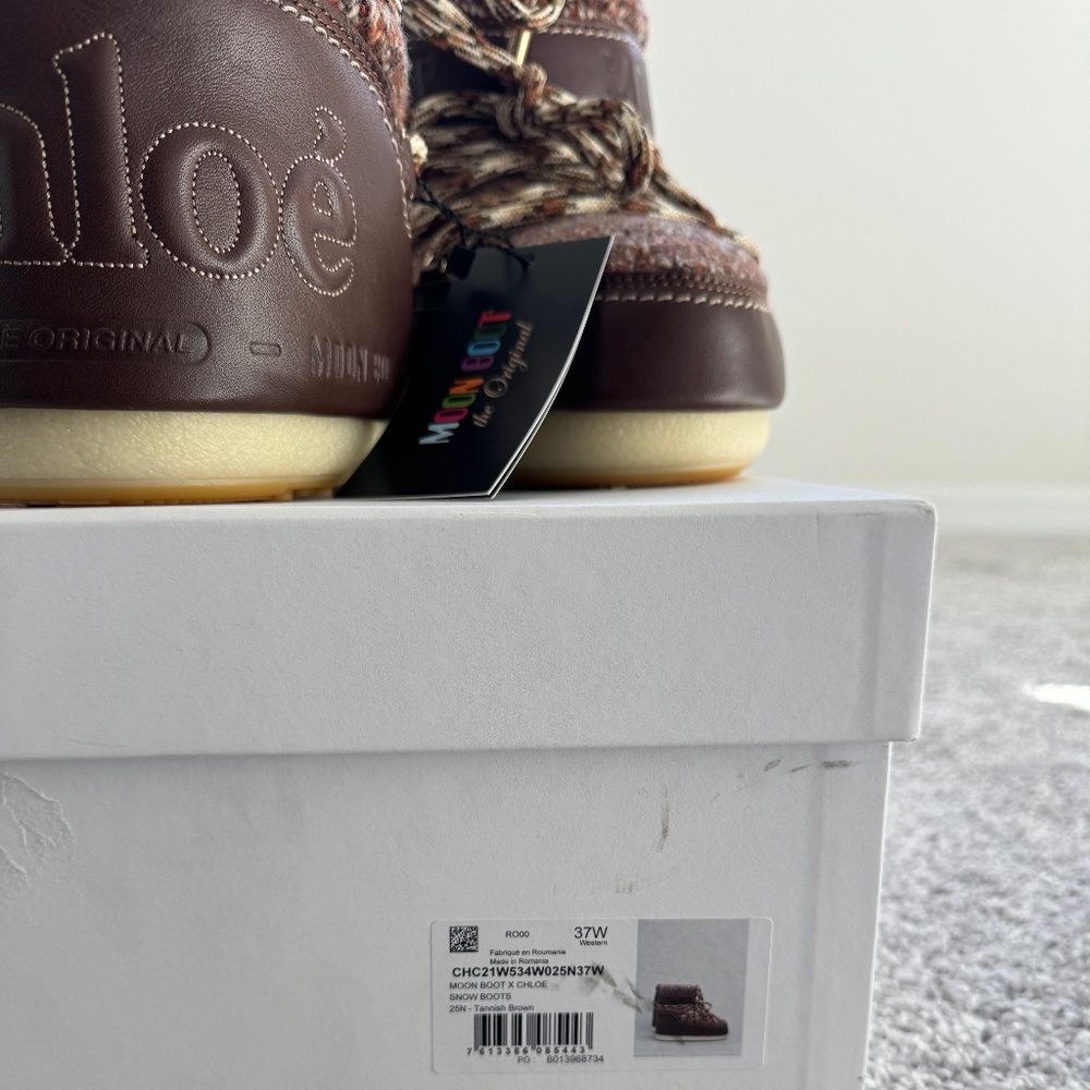 Chloe x Moon Boots Snowboots W37 - Picture 2 of 3
